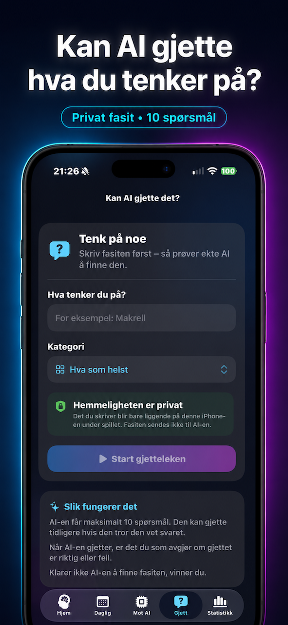 Mind vs AI – AI-gjetteleken