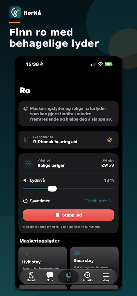 HørNå rolige lyder
