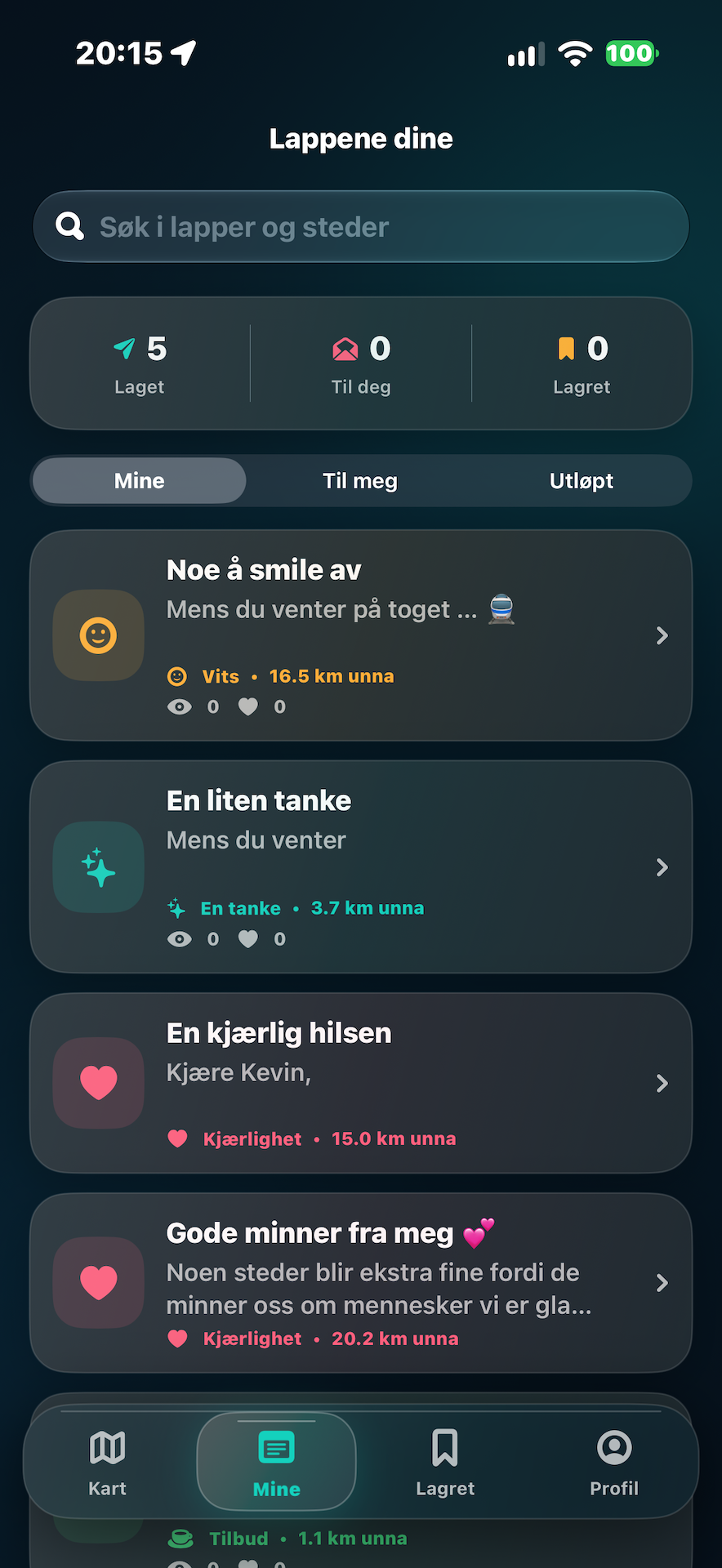 Mine lapper i HemmeligLapp