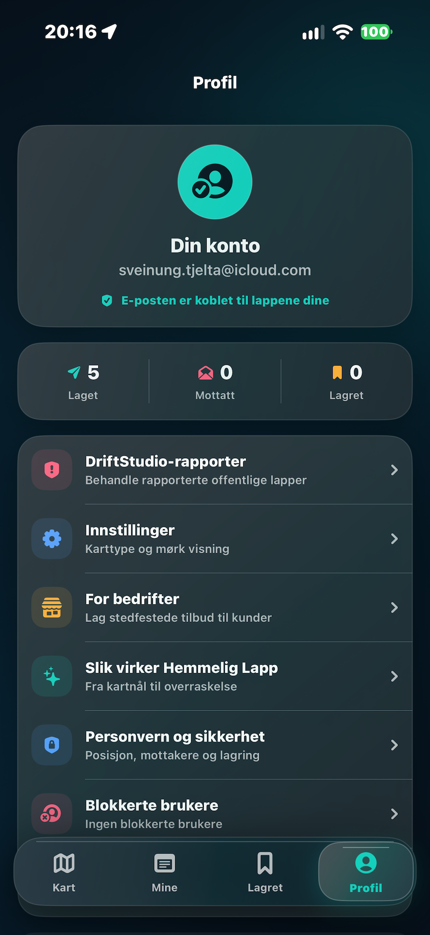 HemmeligLapp bedriftsprofil