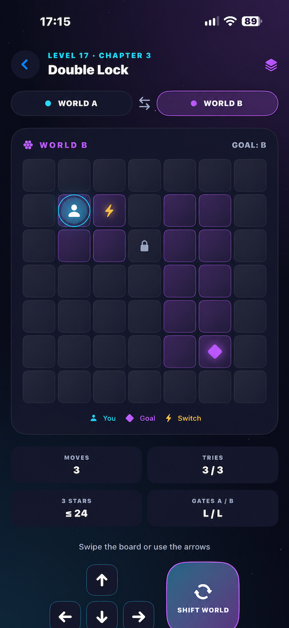 Paradox Switch – play a puzzle board across two worlds