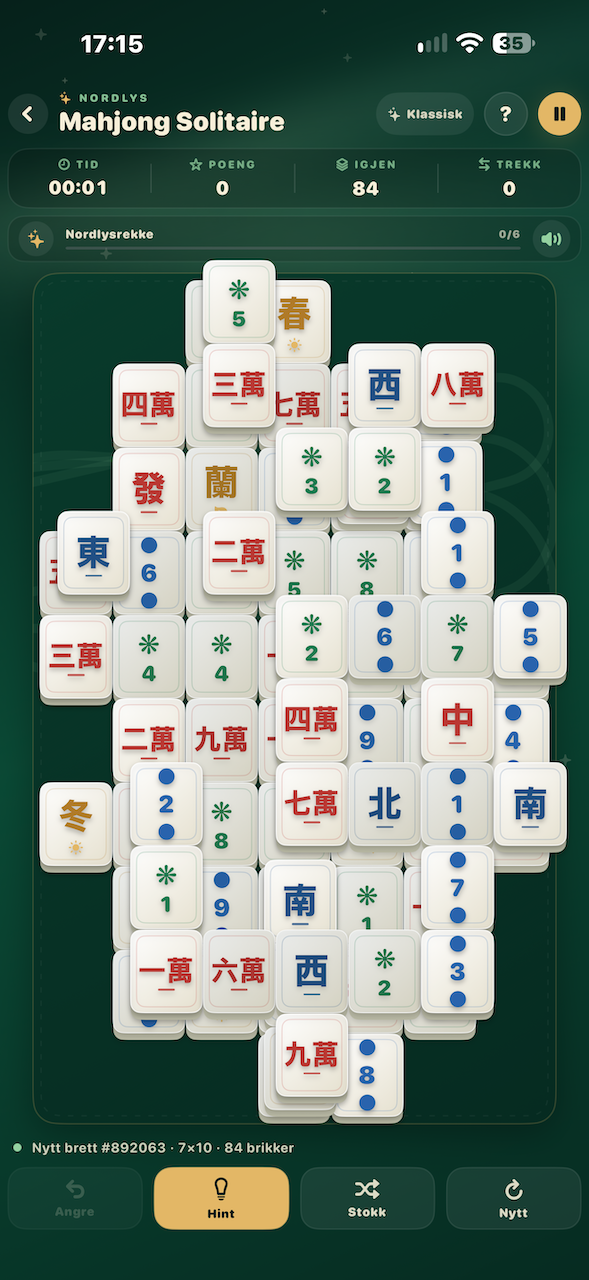 Mahjong-brett i vårverdenen